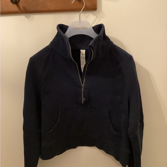 Lululemon Scuba Funnel neck half zip Navy Sweatshirt(M/L) - Picture 6 of 9